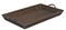 Contemporary Home Living Brown Rectangular Tapered Tray with Side Handles 18.5"